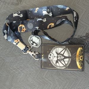 Loungefly Disney Nightmare Before Christmas Tarot Card Lanyard with Cardholder